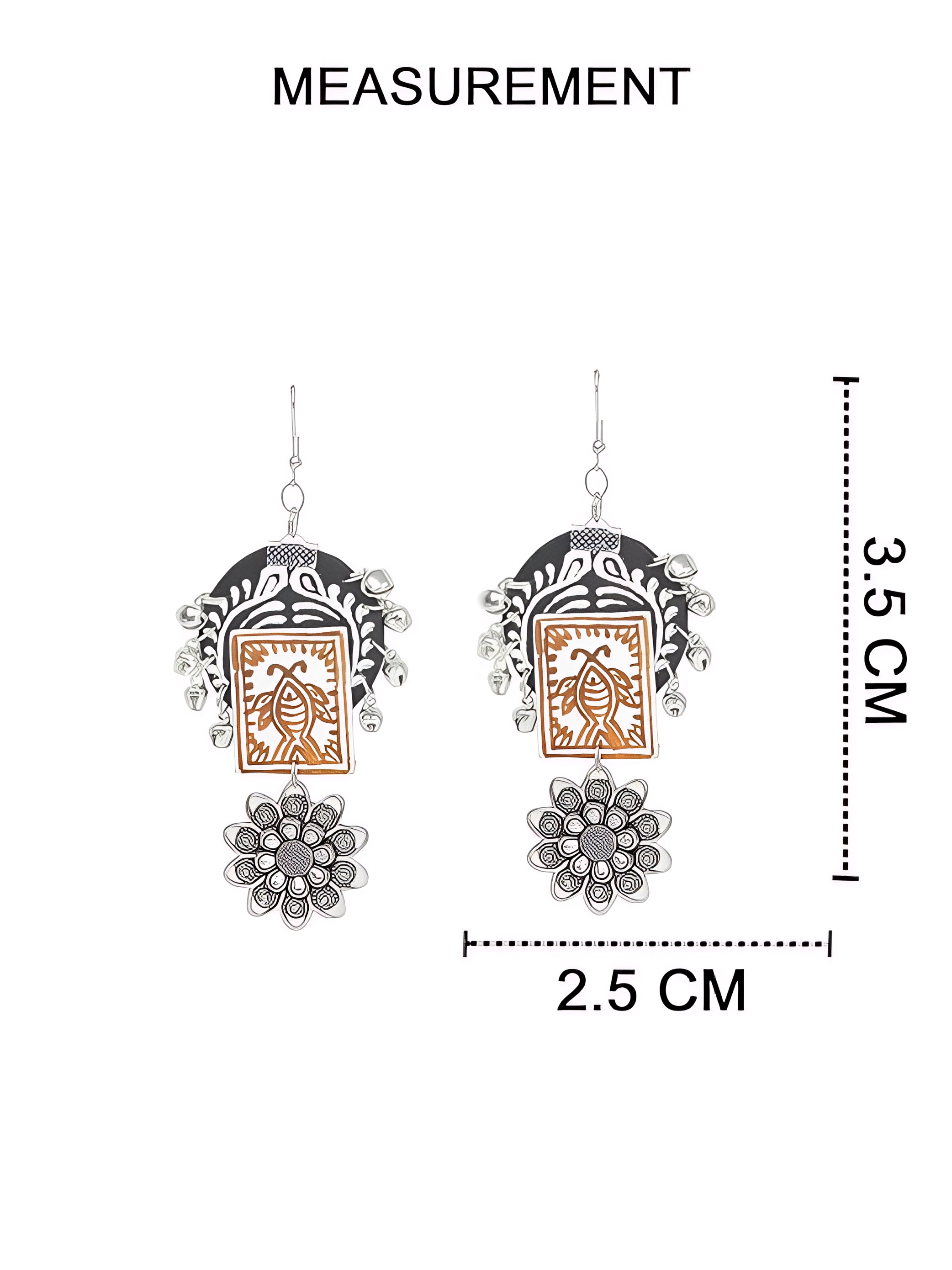 Bohemian Multi Color Handmade & Hand Painted Drop Earrings