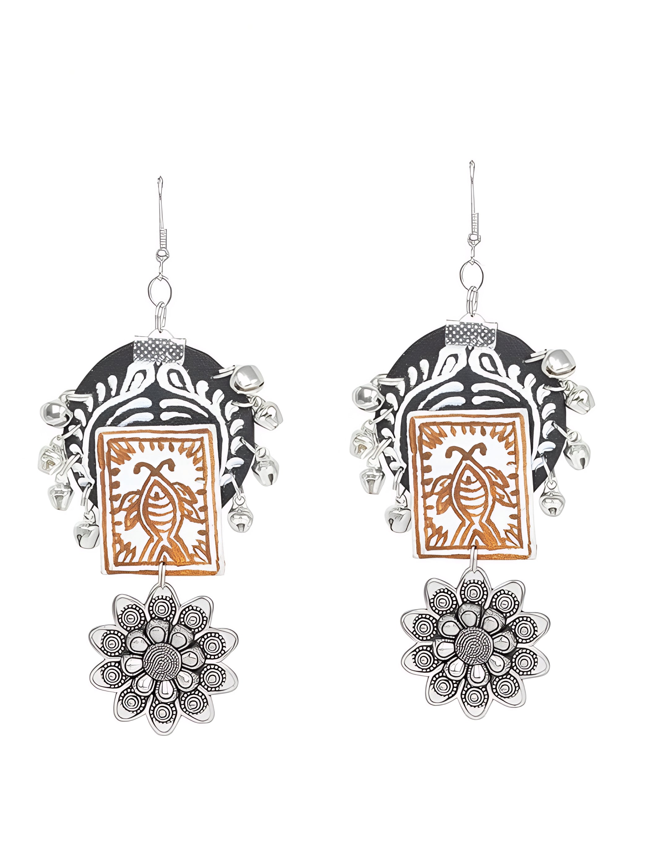 Bohemian Multi Color Handmade & Hand Painted Drop Earrings