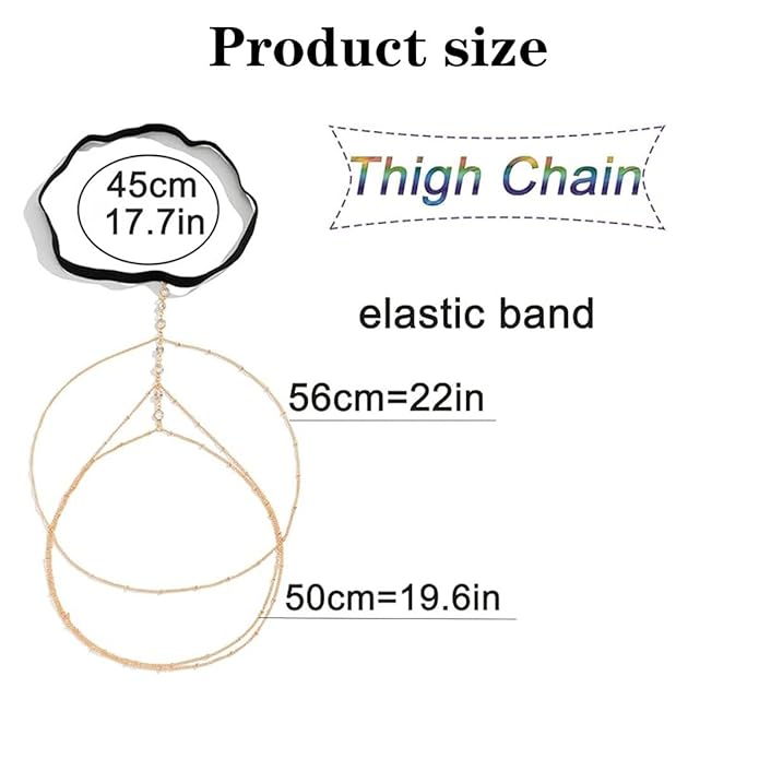 Thigh Chain for Women, Multi-Layered Body Chain for Women