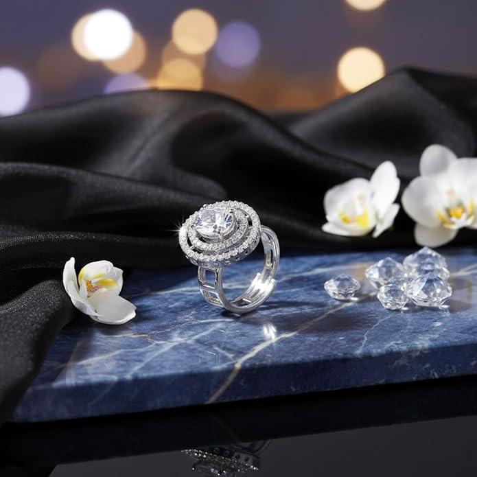 Elegant American diamond /Crystal studded Adjustable Finger Ring