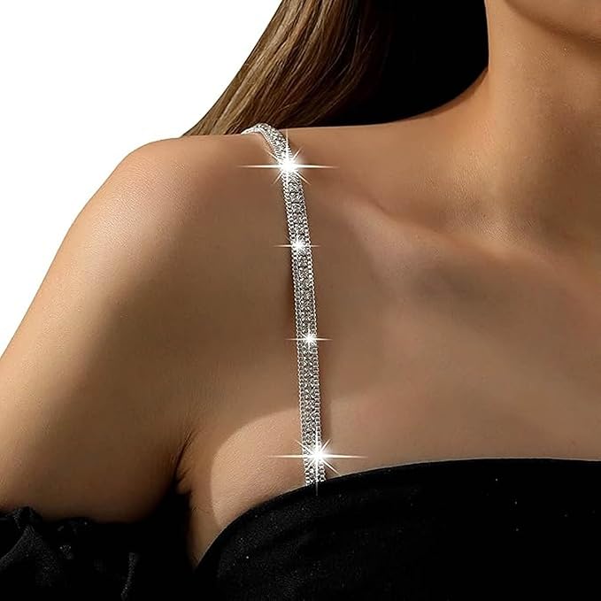 Adjustable Rhinestone Bra Straps for Women