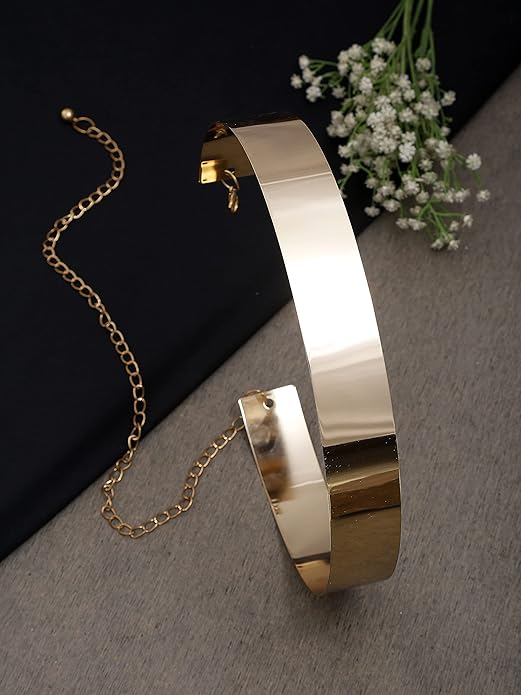 Adjustable Metal Plate Type Golden Waist Belt