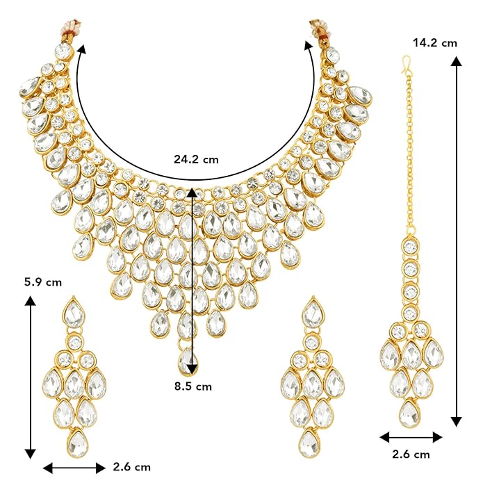 Ethnic Traditional Kundan Bridal Jewellery Set Gift for Women