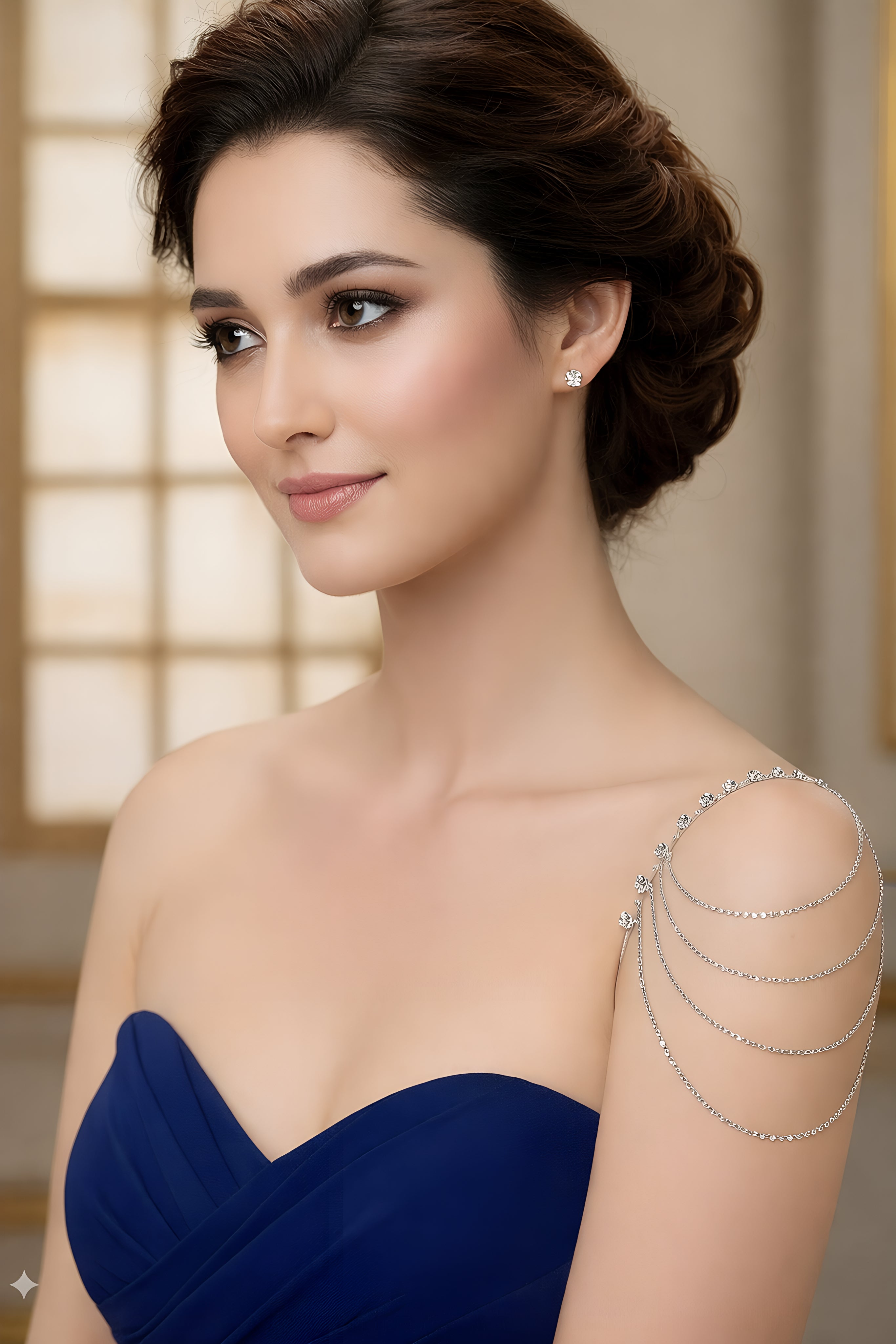 2 Pc Crystal Shoulder Chain Bra Strap – Detachable