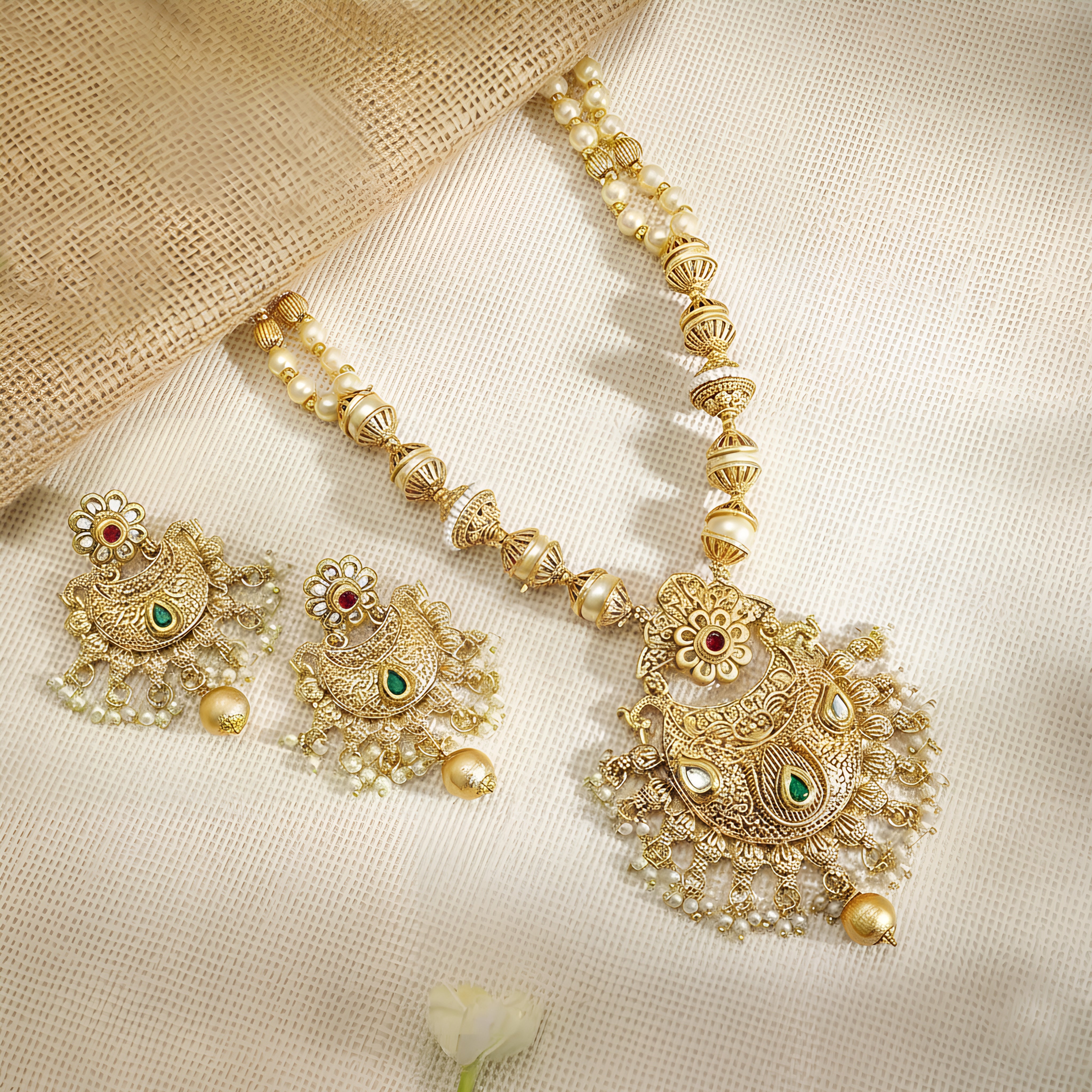 Gold Plated Traditional Jewelry Set