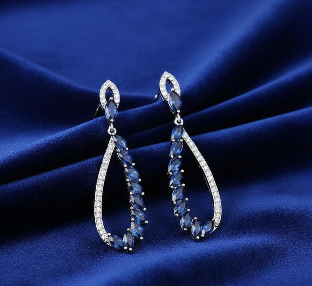 Crystal Studded Dangler Earrings