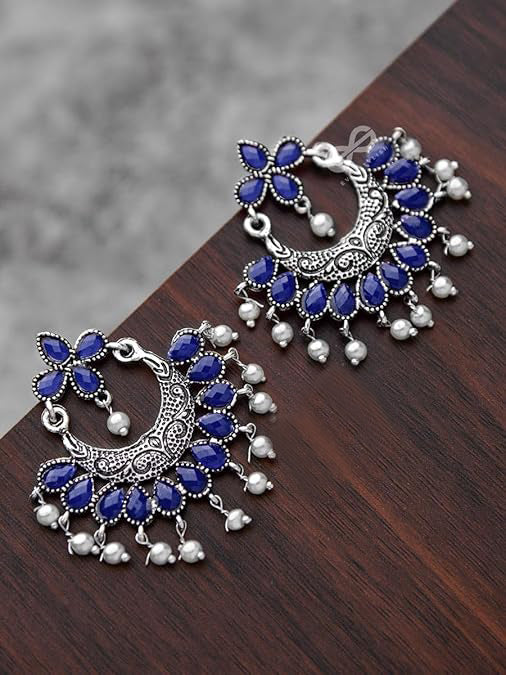 Boho Oxidized Dangle Earrings for Women