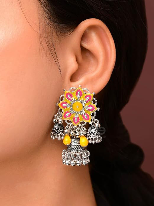 Ethnic Vibrant Boho Jhumka Earrings for Women