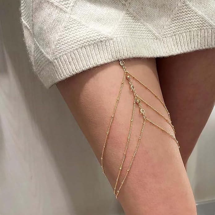 Thigh Chain for Women, Multi-Layered Body Chain for Women