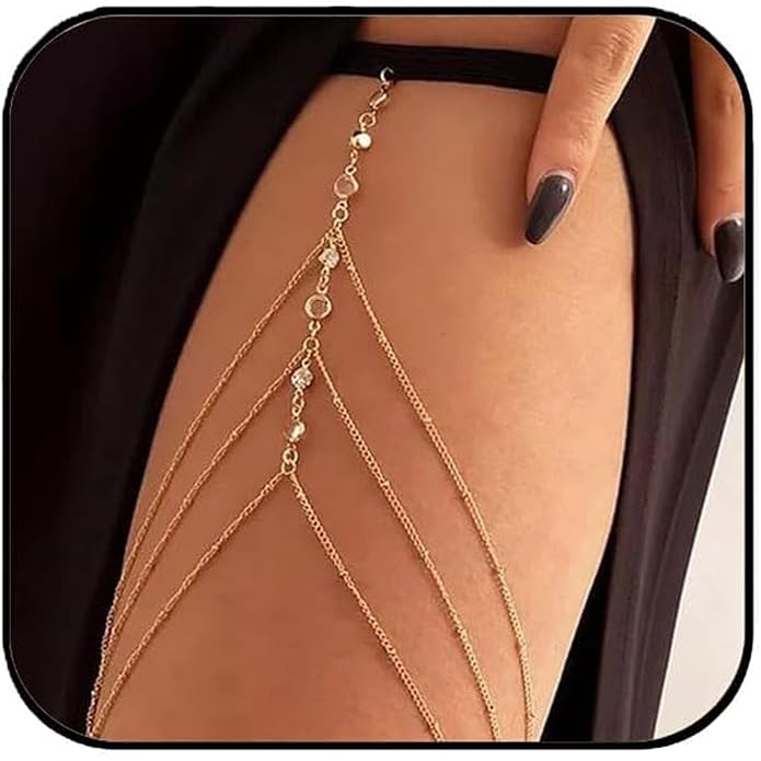 Thigh Chain for Women, Multi-Layered Body Chain for Women