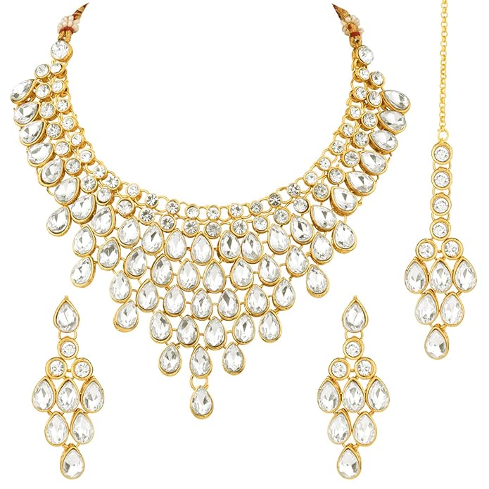 Ethnic Traditional Kundan Bridal Jewellery Set Gift for Women