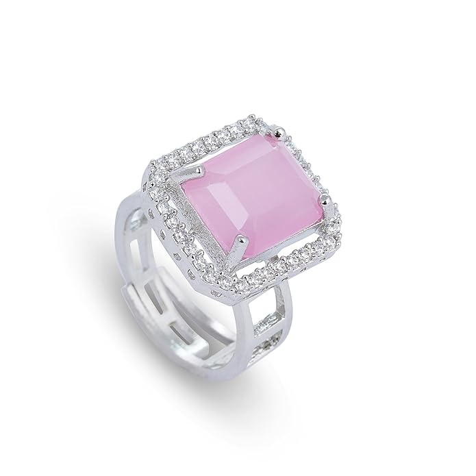 Sparkling Cubic Zirconia Studded Adjustable Finger Rings