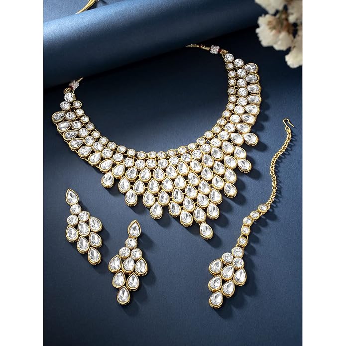 Ethnic Traditional Kundan Bridal Jewellery Set Gift for Women