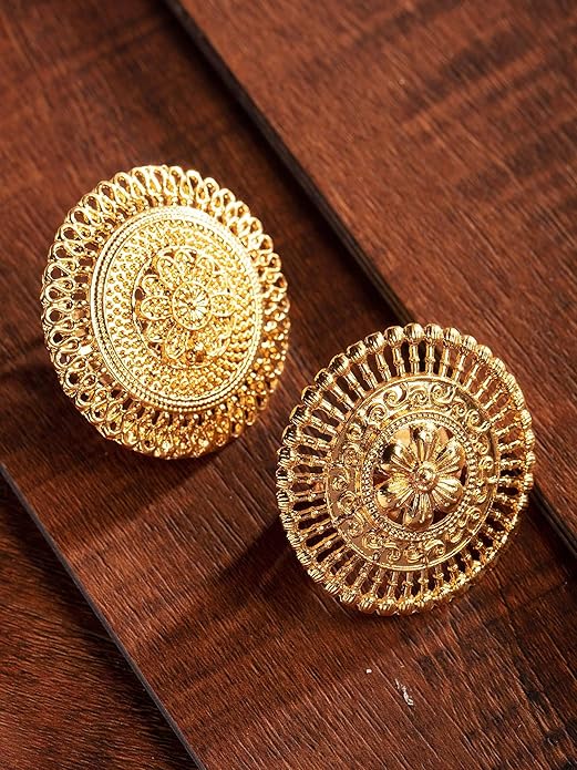 Combo Of 2 Gold plated Adjustable Finger Rings
