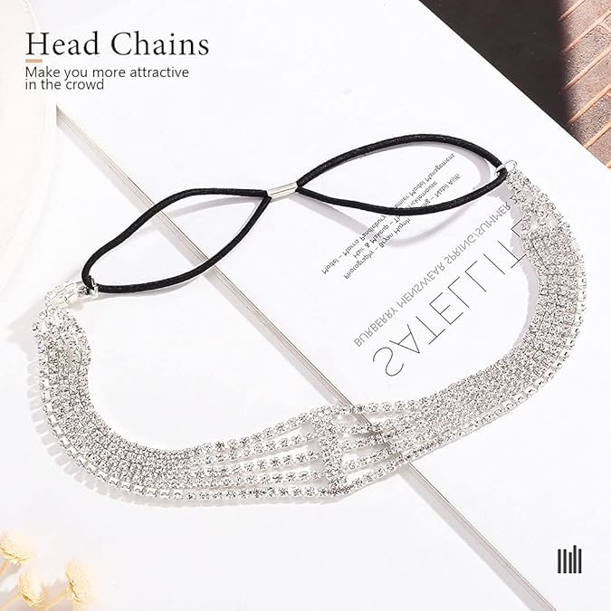 Rhinestone Head Chain Forehead Bridal Headband