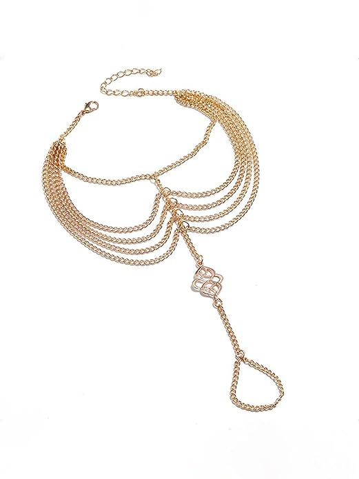 Anklet for Women Multi-Layered and Gold-Plated
