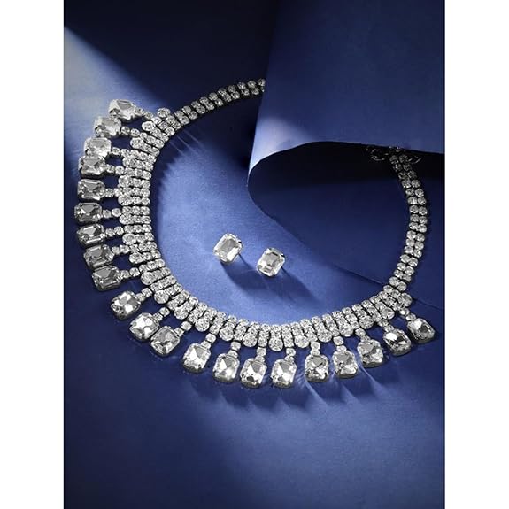American Diamond Zirconia Studded Trendy Stylish Jewelry Set